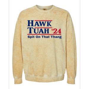 Hawk Tush Spit On That Thang Viral Election Parody Colorblast Crewneck Sweatshirt