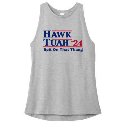 Hawk Tush Spit On That Thang Viral Election Parody Ladies PosiCharge Tri-Blend Wicking Tank