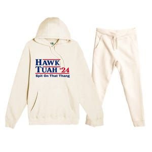 Hawk Tush Spit On That Thang Viral Election Parody Premium Hooded Sweatsuit Set