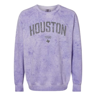 Houston Texas Souvenir Vintage Distressed Texas Houston Colorblast Crewneck Sweatshirt