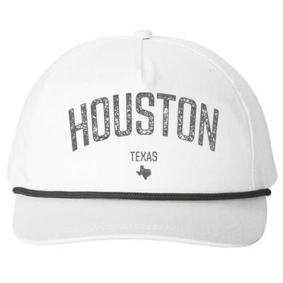 Houston Texas Souvenir Vintage Distressed Texas Houston Snapback Five-Panel Rope Hat