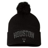 Houston Texas Souvenir Vintage Distressed Texas Houston Pom Pom 12in Knit Beanie