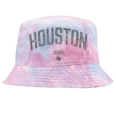 Houston Texas Souvenir Vintage Distressed Texas Houston Tie-Dyed Bucket Hat