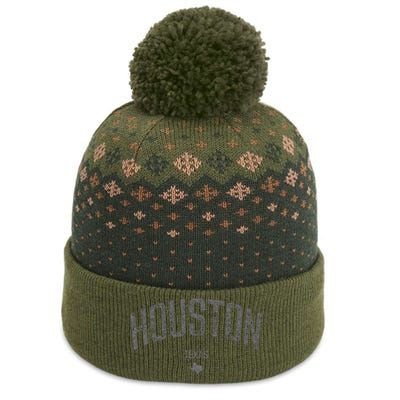 Houston Texas Souvenir Vintage Distressed Texas Houston The Baniff Cuffed Pom Beanie