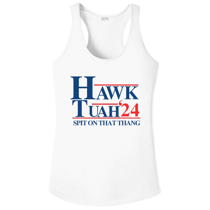 Hawk Tush Spit On That Thang Viral Election President 2024 Ladies PosiCharge Competitor Racerback Tank