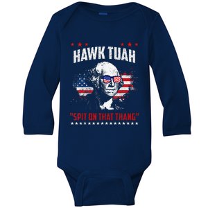 Hawk Tush Spit On That Thing Presidential Candidate Parody Baby Long Sleeve Bodysuit