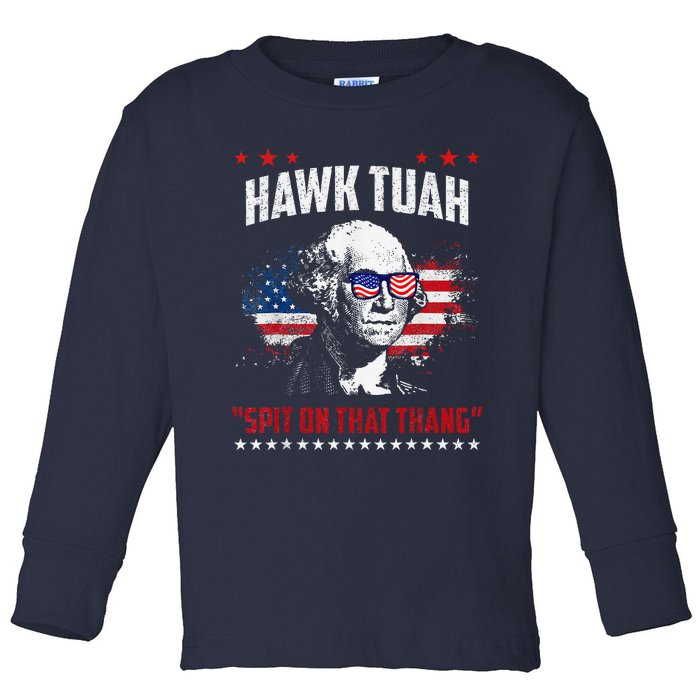 Hawk Tush Spit On That Thing Presidential Candidate Parody Toddler Long Sleeve Shirt