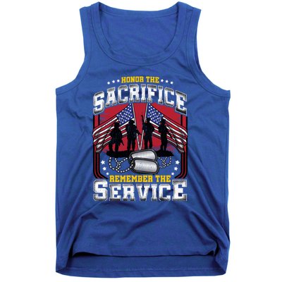 Honor The Sacrifice Remember The Service Us Patriots Gift Tank Top