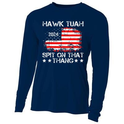 Hawk Tush Spit On That Thing Presidential Candidate Parody Cooling Performance Long Sleeve Crew