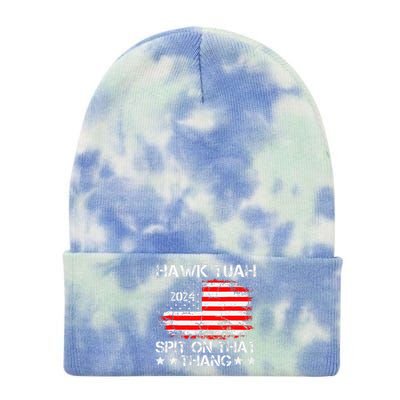 Hawk Tush Spit On That Thing Presidential Candidate Parody Tie Dye 12in Knit Beanie