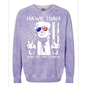 Hawk Tush Spit On That Thang Viral Election Parody Colorblast Crewneck Sweatshirt