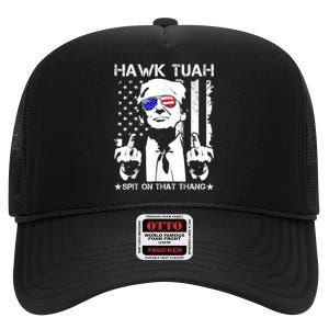 Hawk Tush Spit On That Thang Viral Election Parody High Crown Mesh Back Trucker Hat