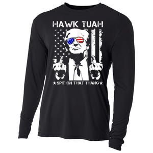 Hawk Tush Spit On That Thang Viral Election Parody Cooling Performance Long Sleeve Crew