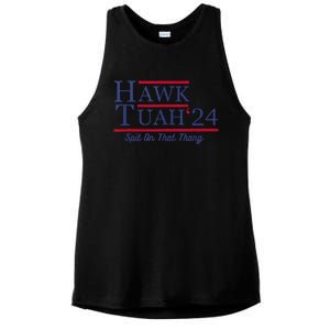 Hawk Tush Spit On That Thing Presidential Candidate Parody Ladies PosiCharge Tri-Blend Wicking Tank