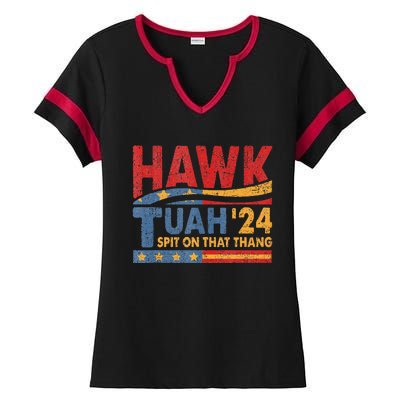 Hawk Tush Spit On That Thing Presidential Candidate Parody Ladies Halftime Notch Neck Tee