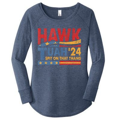 Hawk Tush Spit On That Thing Presidential Candidate Parody Women's Perfect Tri Tunic Long Sleeve Shirt