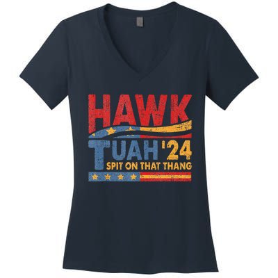 Hawk Tush Spit On That Thing Presidential Candidate Parody Women's V-Neck T-Shirt