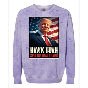 Hawk Tush Spit On That Thang Viral Election Parody Colorblast Crewneck Sweatshirt