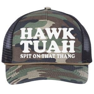 Hawk Tush Spit On That Thing Funny Viral Saying Parody Retro Rope Trucker Hat Cap