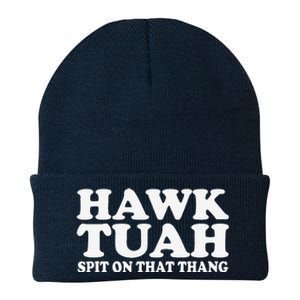 Hawk Tush Spit On That Thing Funny Viral Saying Parody Knit Cap Winter Beanie