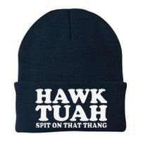 Hawk Tush Spit On That Thing Funny Viral Saying Parody Knit Cap Winter Beanie