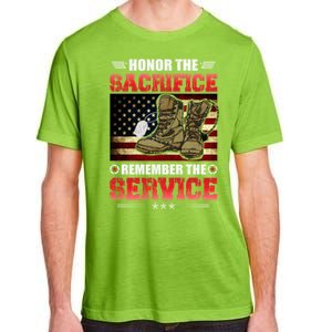 Honor The Sacrifice Remember The Service Veteran Great Gift Adult ChromaSoft Performance T-Shirt