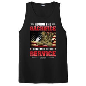 Honor The Sacrifice Remember The Service Veteran Great Gift PosiCharge Competitor Tank