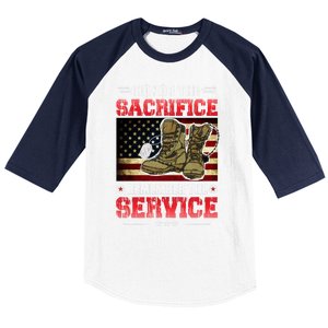 Honor The Sacrifice Remember The Service Veteran Great Gift Baseball Sleeve Shirt