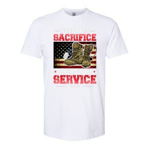 Honor The Sacrifice Remember The Service Veteran Great Gift Softstyle CVC T-Shirt