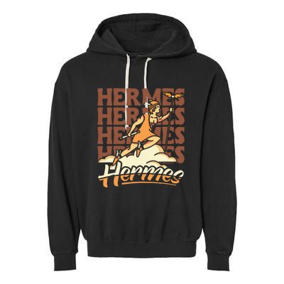 Hermes The Swiftfooted Greek God Of Commerce & Messages Garment-Dyed Fleece Hoodie