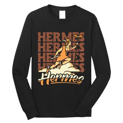 Hermes The Swiftfooted Greek God Of Commerce & Messages Long Sleeve Shirt
