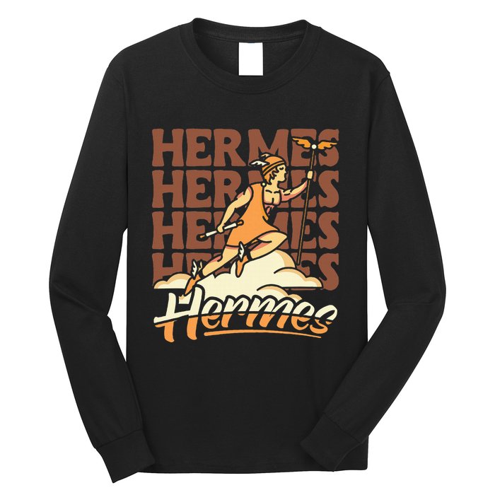 Hermes The Swiftfooted Greek God Of Commerce & Messages Long Sleeve Shirt