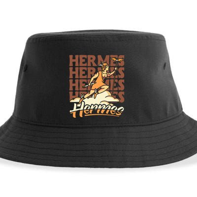 Hermes The Swiftfooted Greek God Of Commerce & Messages Sustainable Bucket Hat