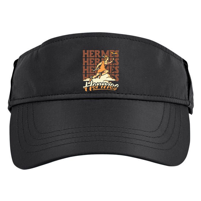 Hermes The Swiftfooted Greek God Of Commerce & Messages Adult Drive Performance Visor