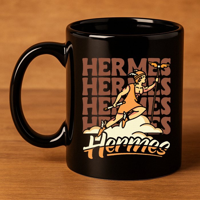 Hermes The Swiftfooted Greek God Of Commerce & Messages 11oz C Handle Ceramic Mug