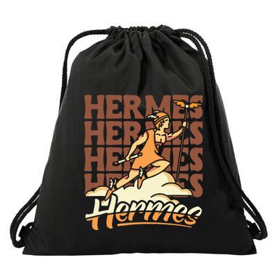 Hermes The Swiftfooted Greek God Of Commerce & Messages Drawstring Bag