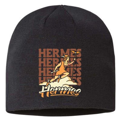 Hermes The Swiftfooted Greek God Of Commerce & Messages Sustainable Beanie
