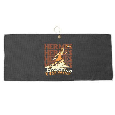 Hermes The Swiftfooted Greek God Of Commerce & Messages Large Microfiber Waffle Golf Towel