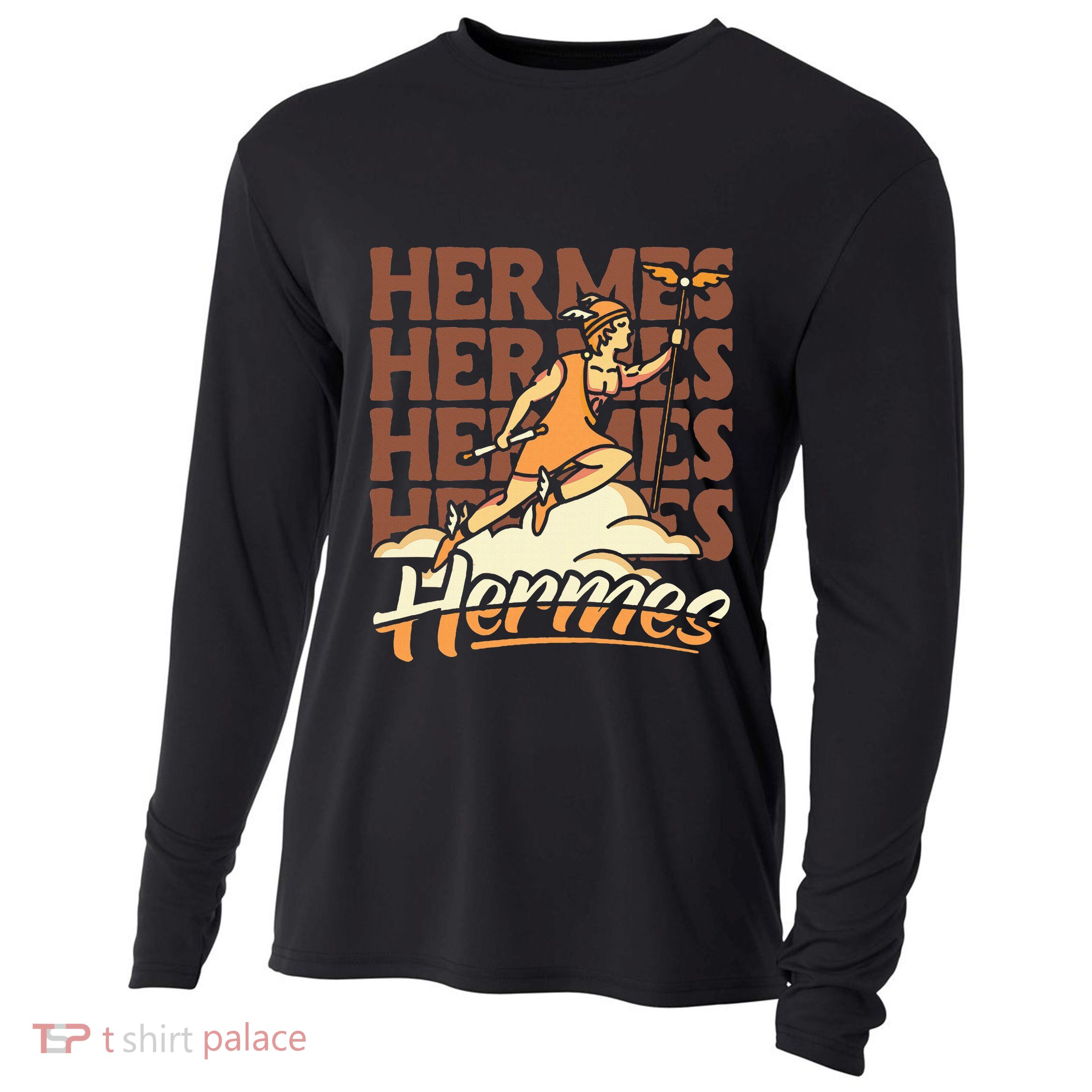 Hermes The Swiftfooted Greek God Of Commerce & Messages Cooling Performance Long Sleeve Crew