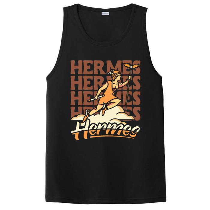 Hermes The Swiftfooted Greek God Of Commerce & Messages PosiCharge Competitor Tank