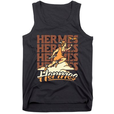 Hermes The Swiftfooted Greek God Of Commerce & Messages Tank Top