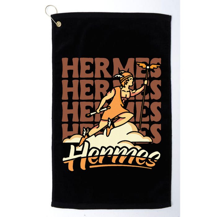 Hermes The Swiftfooted Greek God Of Commerce & Messages Golf Towel