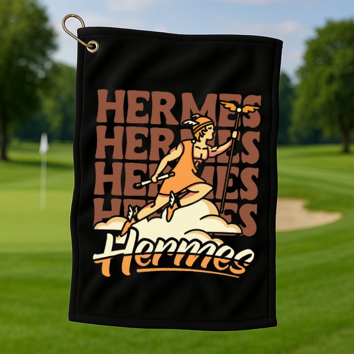 Hermes The Swiftfooted Greek God Of Commerce & Messages Golf Towel