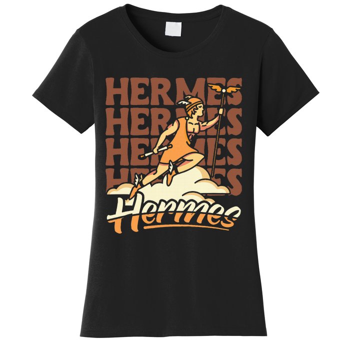 Hermes The Swiftfooted Greek God Of Commerce & Messages Women's T-Shirt