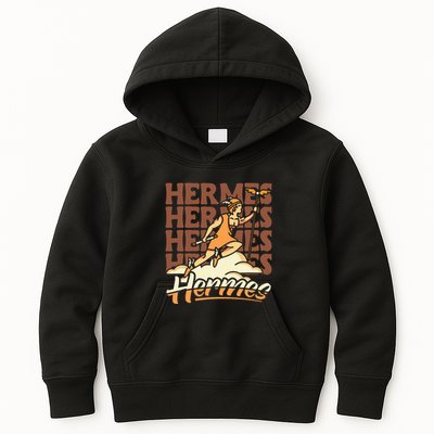 Hermes The Swiftfooted Greek God Of Commerce & Messages Kids Hoodie