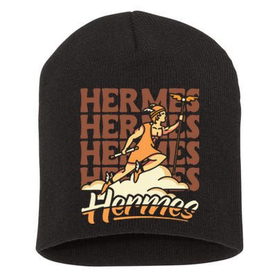 Hermes The Swiftfooted Greek God Of Commerce & Messages Short Acrylic Beanie