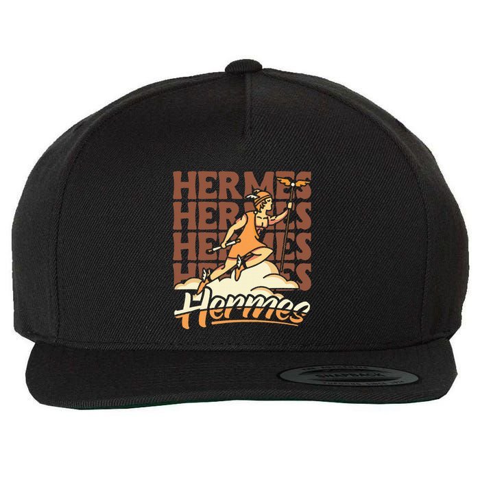 Hermes The Swiftfooted Greek God Of Commerce & Messages Wool Snapback Cap