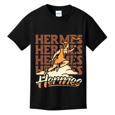 Hermes The Swiftfooted Greek God Of Commerce & Messages Kids T-Shirt