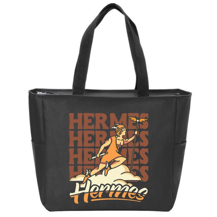 Hermes The Swiftfooted Greek God Of Commerce & Messages Zip Tote Bag