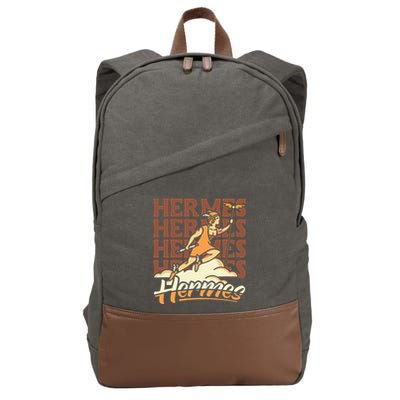 Hermes The Swiftfooted Greek God Of Commerce & Messages Cotton Canvas Backpack